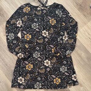 Floral Long Sleeve Women’s Dress- Small